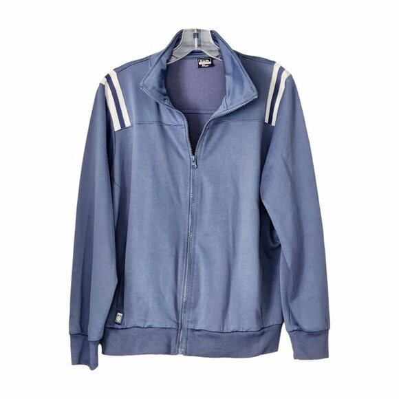 B.U.M. Equipment Vintage 1X Track Jacket Blue White Stripe 90s Y2K - Picture 1 of 15
